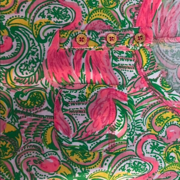 Lilly Pulitzer Flamingo Short Sleeve Dress - Picture 3 of 5